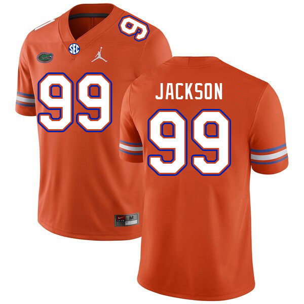 Men #99 Cam Jackson Florida Gators College Football Jerseys Stitched-Orange - Click Image to Close